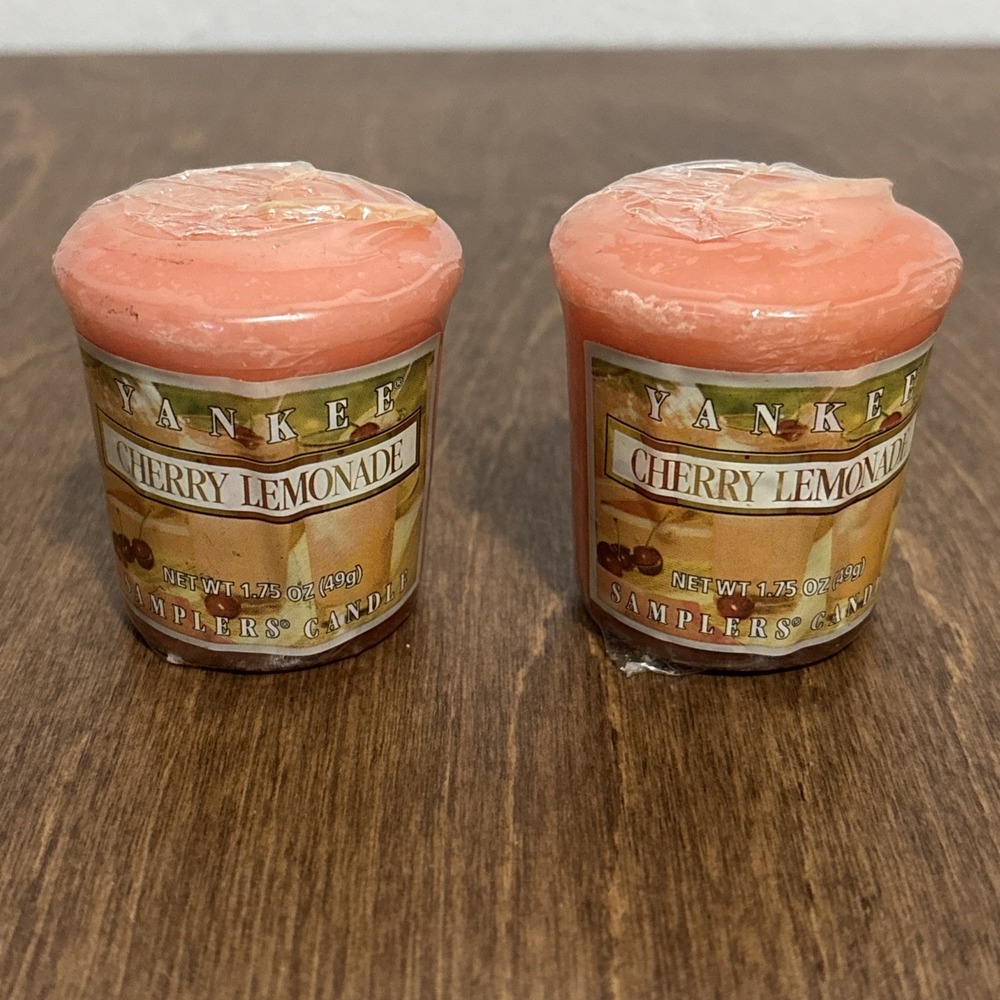 Lot of 2 Yankee Candle cherry lemonade 1.75 oz Sampler Made In USA Retired Rare